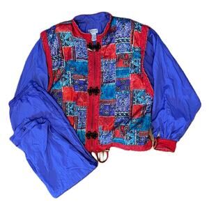 Lavon by Cheerful Corp Vintage 2 piece Abstract Windbreaker Set - XL